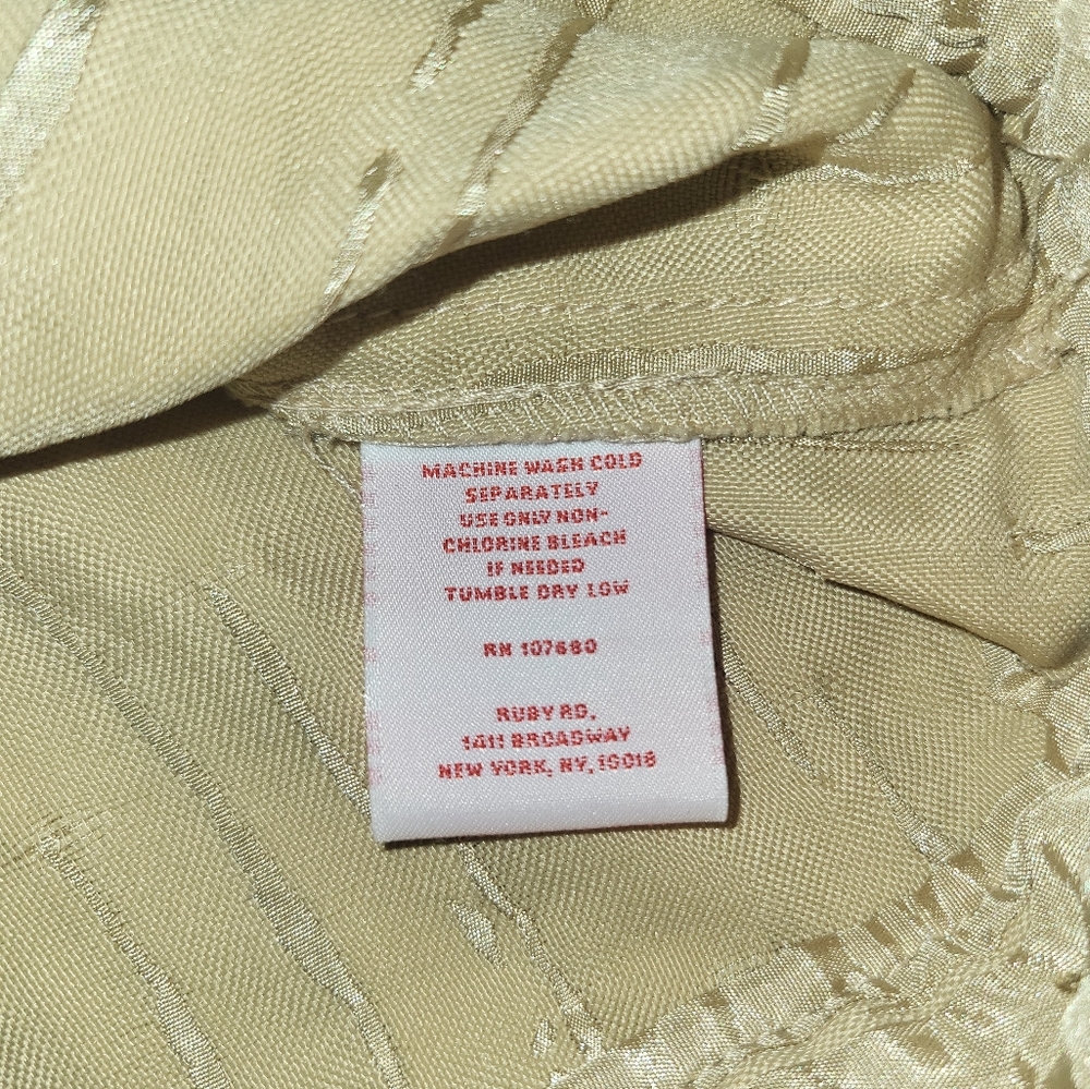 Ruby Rd. Dressy Casual Gold Button Down Jacket - Picture 3 of 6